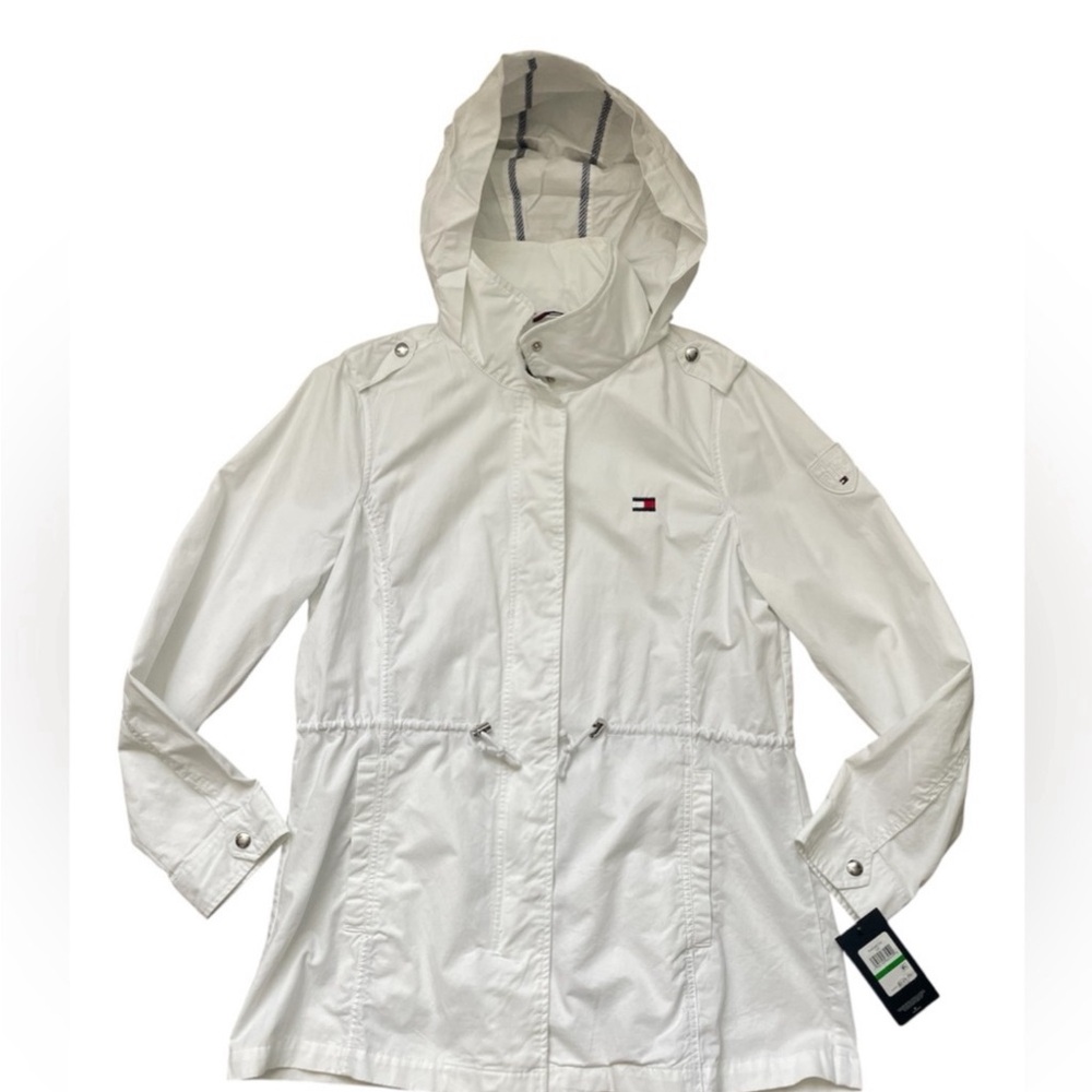 NWT Tommy Hilfiger White Utility Coat / Windbreaker – Large